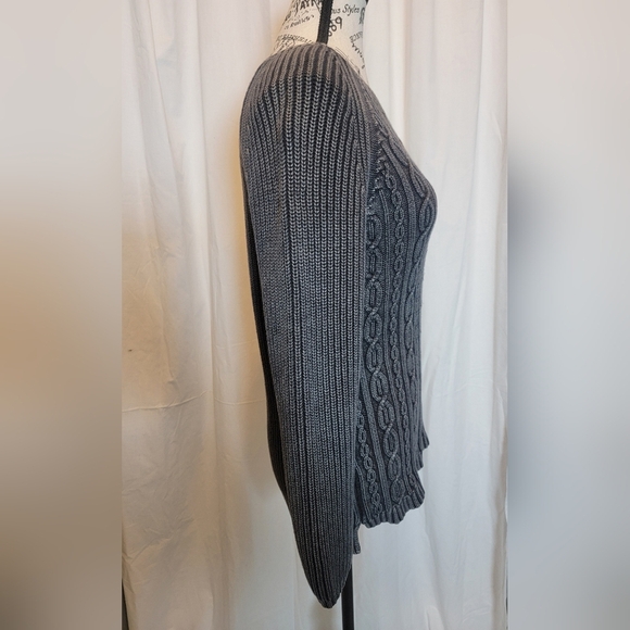Artisan Charcoal Cable Knit Turtleneck Sweater - Picture 6 of 8